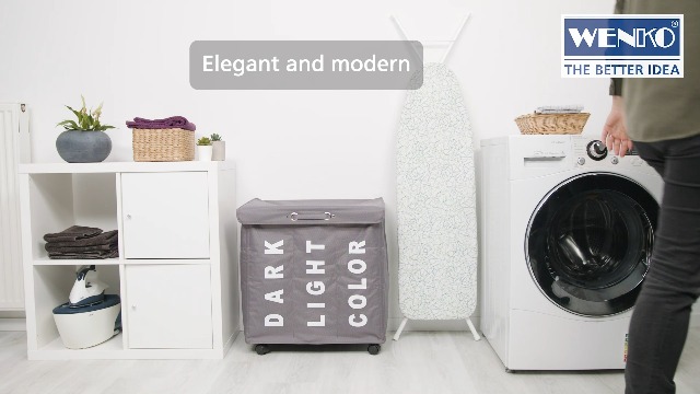 Amazon.com: WENKO Trivo Basket, Laundry Sorter, with Lid, Hamper